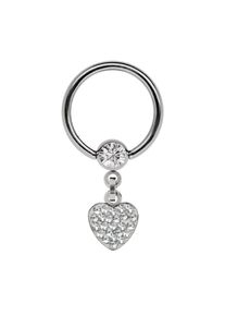 Adelia´s ADELIA ́S Damen Intimpiercing "Piercing Intimpiercing ", transparent, modisch, Chirurgiestahl, Piercings, Ring BCR Stahl mit 5 mm Strasskugel