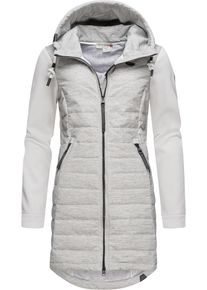 Ragwear Damen Steppmantel "Lucinda Long", weiß, sportlich, Gr. S, Obermaterial: 100% Polyester, Obermaterial Ärmel: 100% Baumwolle, Futter: 100%