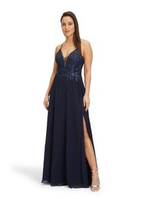 Vera Mont Damen Abendkleid "Vera Mont Abendkleid mit Stickerei", blau, festlich, Gr. 42, Obermaterial: 100% Polyester. Futter: 100% Polyester.,