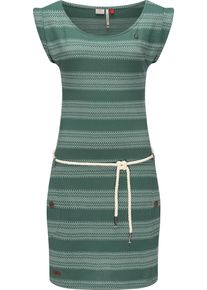 Ragwear Damen Sommerkleid "Tag Blockstripes Intl.", grün, Gr. XL, Obermaterial: 75% Baumwolle, 25% Polyester, Kleider, leichtes Jersey Kleid mit