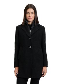 Gil Bret Damen Wolljacke "Gil Bret Wollmantel mit abnehmbarem Westenteil", schwarz, sportlich, Gr. 44, Bouclu00e9, Obermaterial: 32% Baumwolle, 27%