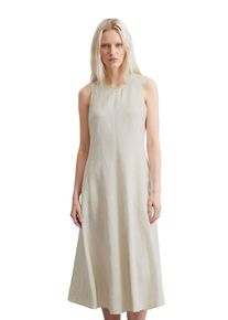 Marc O'Polo MARC O'POLO Damen Midikleid "in A-Linie geschnitten"silky stone, Gr. 36, unifarben, Obermaterial: 100% Leinen; Futter: 100% Baumwolle, Kleider