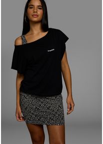 Kangaroos Damen Jerseykleidschwarz, paisley, casual, Gr. 40, gemustert, Paisley, unifarben, Single Jersey, Obermaterial: 50% Baumwolle, 50% Modal.