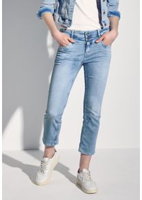 Street One Damen 7/8-Jeans "Style Jane"ultra bleach random washed, casual, Gr. 26, unifarben, Denim/Jeans, Obermaterial: 89% Baumwolle, 8% Polyester,