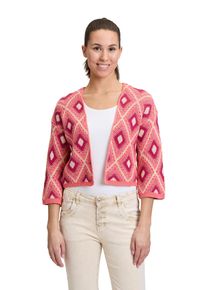 Cartoon Damen Strickjacke "Cartoon Casual-Strickjacke mit 3/4 Arm"schwarz pink, pink, casual, Gr. 44, Obermaterial: 50% Baumwolle, 50% Polyacryl.,