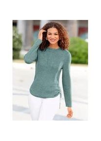 Strickpullover Casual Looks "Pullover", Damen, Gr. 38, gr&uuml;n (jade, ecru, meliert), 76% Polyacryl, 24% Baumwolle, meliert, unifarben, Pullover Strickpullover