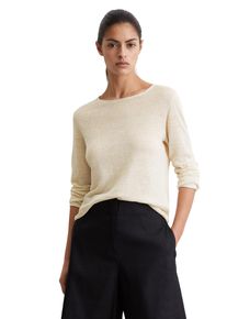 Marc O'Polo MARC O'POLO Damen Strickpullover "aus reinem Leinen"silky stone, casual, Gr. XL, unifarben, Obermaterial: 100% Leinen, Pullover