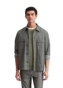 Marc O'Polo MARC O'POLO Herren Kurzjacke "aus leichtem Bio-Baumwoll-Chambray"multi, silber grau melange, casual, Gr. XXL, unifarben, Obermaterial: 99% Baumwolle,