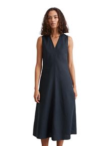 Marc O'Polo MARC O'POLO Damen Midikleid "in A-Linie geschnitten"muted blau, Gr. 44, unifarben, Obermaterial: 100% Leinen; Futter: 100% Baumwolle, Kleider