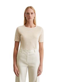 Marc O'Polo MARC O'POLO Damen Strickpullover "aus reinem Leinen"silky stone, casual, Gr. XL, unifarben, Obermaterial: 100% Leinen, Pullover