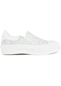 Alexander McQueen Low-Top Sneaker - Deck Plimsoll Glitter Slip On Sneakers - Gr. 38 (EU) - in Bunt - f&uuml;r Damen