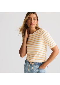 LANDS' END Supima-Shirt aus Baumwolle mit U-Boot-Ausschnitt, Damen,  Wei&szlig;, Baumwolle, by Lands' End
