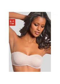 T-Shirt-BH Lascana, Damen, Gr. 80, Cup E, braun (toffee), Microtouch, Obermaterial: 85% Polyamid, 15% Elasthan, Basic, BHs Bandeau-BH BH Tr&auml;gerlose-BH B&uuml;gel-BH T-Shirt-BH, ohne Schale mit abnehmbaren Tr&auml;gern, Basic Dessous