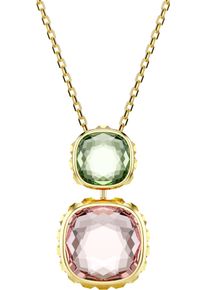 Swarovski Damen Kette mit Anhänger "Schmuck Geschenk Chroma Anhänger, 5692496", Metall, L: 49cmgelbgoldfarben, pink, grün, Metall, Halsketten, mit