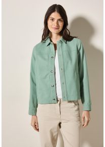 Street One Damen Kurzjackematcha grün, casual, Gr. XS, unifarben, Web, 55% Baumwolle, 45% Lyocell, Jacken, mit Elastiksaum