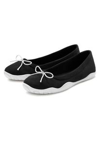 Lascana Ballerina schwarz Gr. 36 für Damen. Mit Schleife