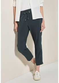 Cecil Damen Stoffhose "Style Tracey"slate khaki, casual, Gr. XXL, unifarben, Web, Obermaterial: 68% Baumwolle, 28% Polyester, 4% Elasthan, Hosen, mit