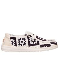 HeyDude Wendy Cottage Crochet Sneaker Damen (Gr 39 |weiß)
