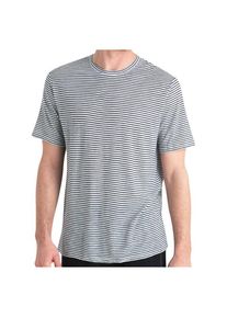 Merinoshirt Icebreaker Merino Linen S/S Tee Stripe Herren (Gr S |grau)