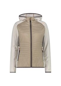 CMP Performance Jacket Fix Hood Hybrid Kunstfaserjacke Damen Wandern (Gr 36 |beige)
