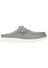 HeyDude Wally Slip Canvas Sandalen Herren Reisen (Gr 41 |grau/weiß)