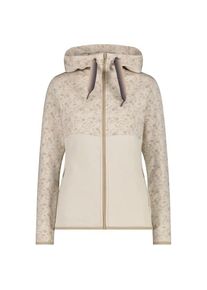 CMP Printed Stretch Jacket Fix Hood Fleecejacke Women (Gr 44 |beige)