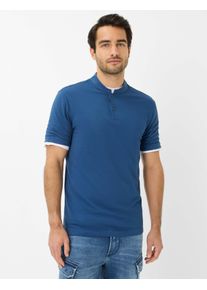Brax Herren Polo Style PELE cove, Blau, Gr. M