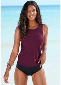 Lascana Bade-Shirt rot Gr. 52/54 für Damen. Ohne Bügel