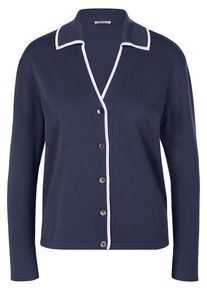 Peter Hahn - Strickjacke 100% SUPIMA®-Baumwolle, blau, Gr. 36 / S - Baumwolle