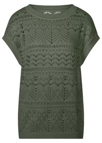Peter Hahn - Rundhals-Pullover, grün, Gr. 36 / S - Baumwolle