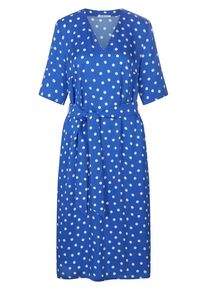 Peter Hahn - Kleid mit V-Ausschnitt, blau, Gr. 44 / L