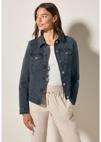 Cecil Damen Jeansjackeslate khaki, casual, Gr. XL, unifarben, Web, 98% Baumwolle, 2% Elasthan, Jacken, aus Baumwolle mit Stretchanteil