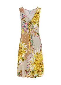 Lascana Jerseykleid mehrfarbig Gr. 34 für Damen. V-Ausschnitt und Allover-Druck. Figurumspielend. Nachhaltig.