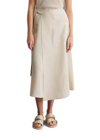 Marc O'Polo MARC O'POLO Damen Webrock "aus TENCEL Lyocell-Leinen-Mix"silky stone, casual, Gr. 36, unifarben, Obermaterial: 90% Lyocell, 10% Leinen; Futter: 100%