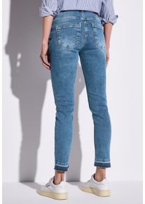 Street One Damen Slim-fit-Jeansmedium blau wash, casual, Gr. 27, unifarben, Jeans, 92% Baumwolle, 6% Elastomultiester, 2% Elasthan, Jeans, High Waist