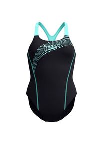Speedo Medley Logo 1 Piece Badeanzug Damen Schwimmen (Gr 36 |schwarz)
