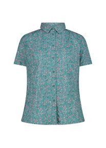 Bluse CMP Shortsleeve Shirt with Pattern Damen (Gr 40 |türkis)