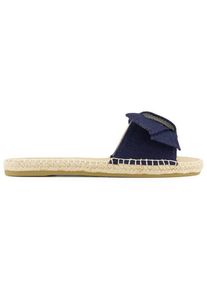 Sandalen Espadrij Plage Bow Jeans Damen (Gr 36 |beige/blau)