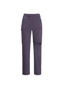 Jack Wolfskin Glastal Zip Away Pants Zip-Off-Hose Women (Gr 44 - Regular |dark grape)
