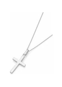 Kette mit Anh&auml;nger Firetti "Schmuck Geschenk Silber 925 Halsschmuck Halskette Ankerkette Kreuz", silber (silber, 925), Halsketten, Damen, Silber 925 (Sterlingsilber), L: 45