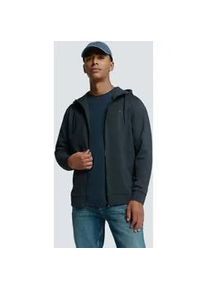 Sweater NO EXCESS ""No Excess Kapuzenweste mit Reißverschluss"", Herren, Gr. L, blau (nachtblau), 69% Viskose, 26% Nylon, 5% Elasthan, Sweatshirts
