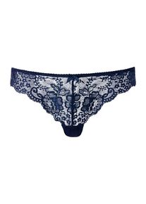 Lascana String blau Gr. 48/50 für Damen. Mit Schleife. Körpernah