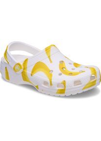Crocs Damen Clog "Classic Fresh Fruits", Gr. 37weiß banane, Croslite, kontrastfarbene Details, casual, Schuhe, Berufsschuh, Arbeitsschuh mit