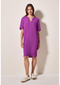 Cecil Damen Sommerkleidmagenta lacquer, casual, Gr. XS, unifarben, Stoff, 55% Leinen, 45% Viskose, Kleider