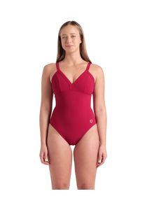 arena Damen Badeanzug "WOMEN'S arena SWIMSUIT LARA SOFT CURVE BACK C"rot onion, sportlich, Gr. 46, Obermaterial: 68% Polyamid, 32% Elasthan,