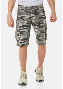 Cipo & Baxx CIPO & BAXX Herren Cargohose "Shorts"camouflage, Gr. 36, gemustert, 41% Baumwolle;37% Polyester;20% Viskose;2% Elasthan, Hosen, im Camouflage-Design