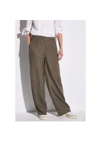 Marlene-Hose Cecil, Damen, Gr. 44, Länge 30, acron braun, Stoff, 100% Leinen, unifarben, casual, gerade lang, Hosen, High Waist