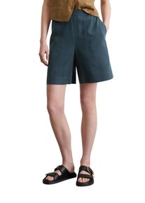 Marc O'Polo MARC O'POLO Damen Shorts "aus TENCEL Lyocell-Leinen-Mix"muted blau, casual, Gr. 38, unifarben, Obermaterial: 90% Lyocell, 10% Leinen, Hosen