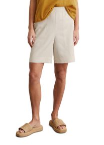 Marc O'Polo MARC O'POLO Damen Shorts "aus TENCEL Lyocell-Leinen-Mix"silky stone, casual, Gr. 38, unifarben, Obermaterial: 90% Lyocell, 10% Leinen, Hosen