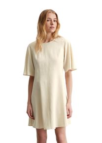 Marc O'Polo MARC O'POLO Damen Midikleid "aus TENCEL Lyocell-Leinen-Mix"silky stone, Gr. 40, unifarben, Obermaterial: 90% Lyocell, 10% Leinen; Futter: 100% Nicht